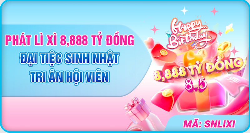 Jun88 phát lì xì lên đến 8888 tỷ đồng tri ân sinh nhật